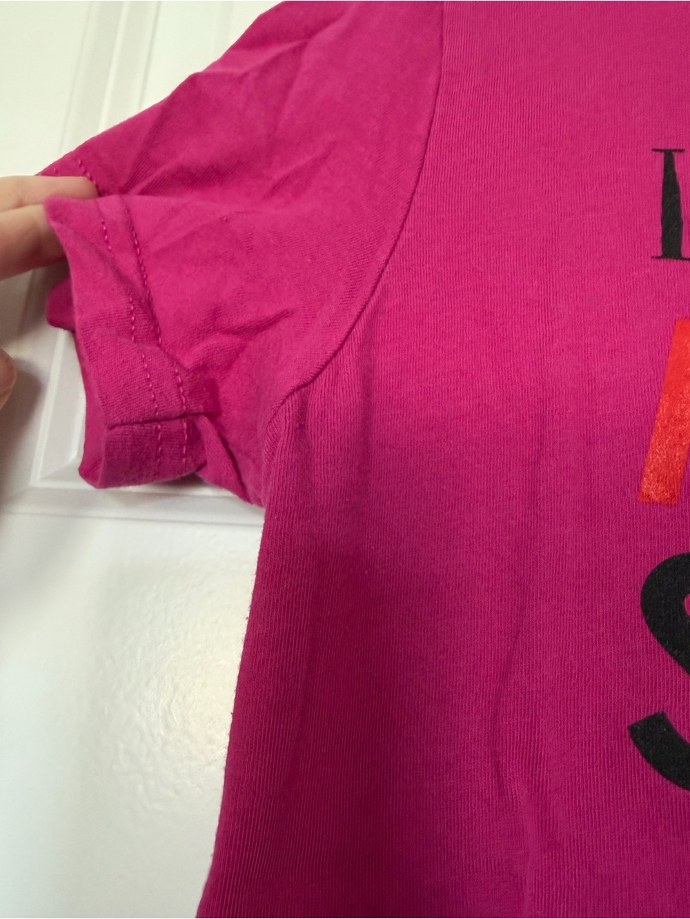 Kids Disney tshirt small shop design I like my food Mickey shaped size M pink - Picture 3 of 6
